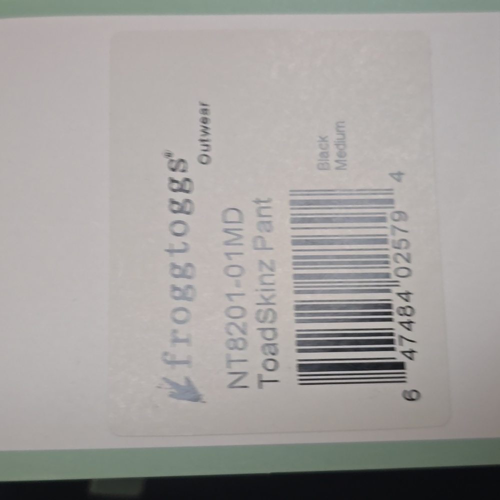 NWT Men's Toadz Toadskinz Waterproof Black Pants Medium - Picture 7 of 9